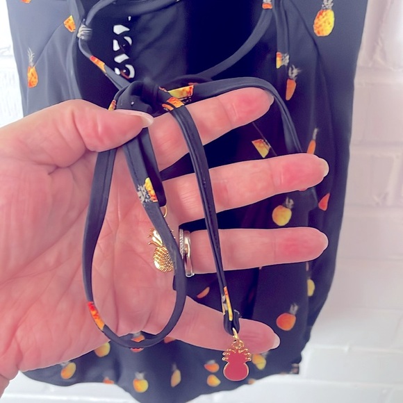 Seafolly black pineapple one-piece swimsuit size 16 - Picture 4 of 6